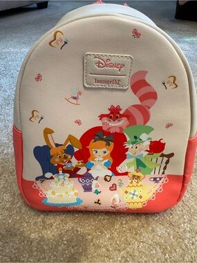 Loungefly Kids Alice in Wonderland Cream Pink Mini Backpack